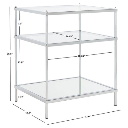 SAFAVIEH Vida 3-Tier Accent Table - 22 W x 18 D x 27 H - 22Wx18Dx27H