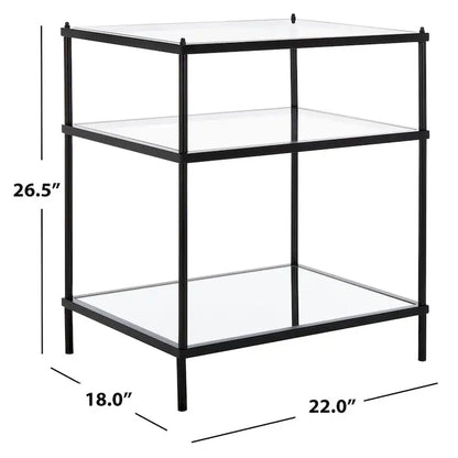 SAFAVIEH Vida 3-Tier Accent Table - 22 W x 18 D x 27 H - 22Wx18Dx27H