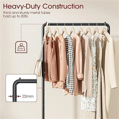 Clothing Rack with Storage Mesh Shelf