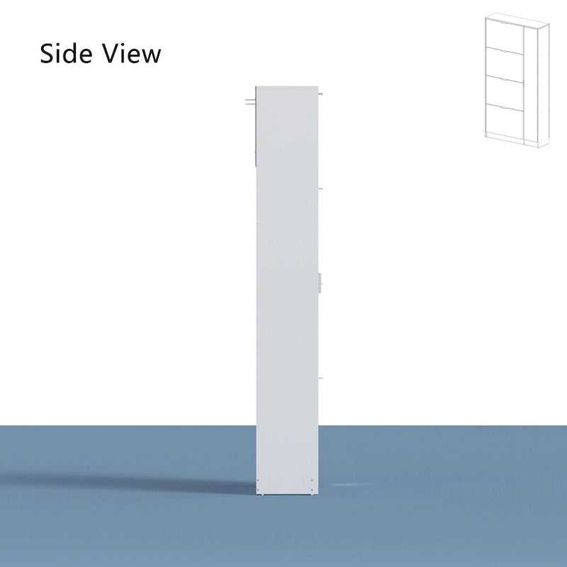 Shoe Organizer w/Mirror Elegant Space Enhancer Entryways Shoe Cabinet