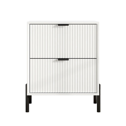 Modern 2-Drawer Nightstand Bedside Table End Table Furniture