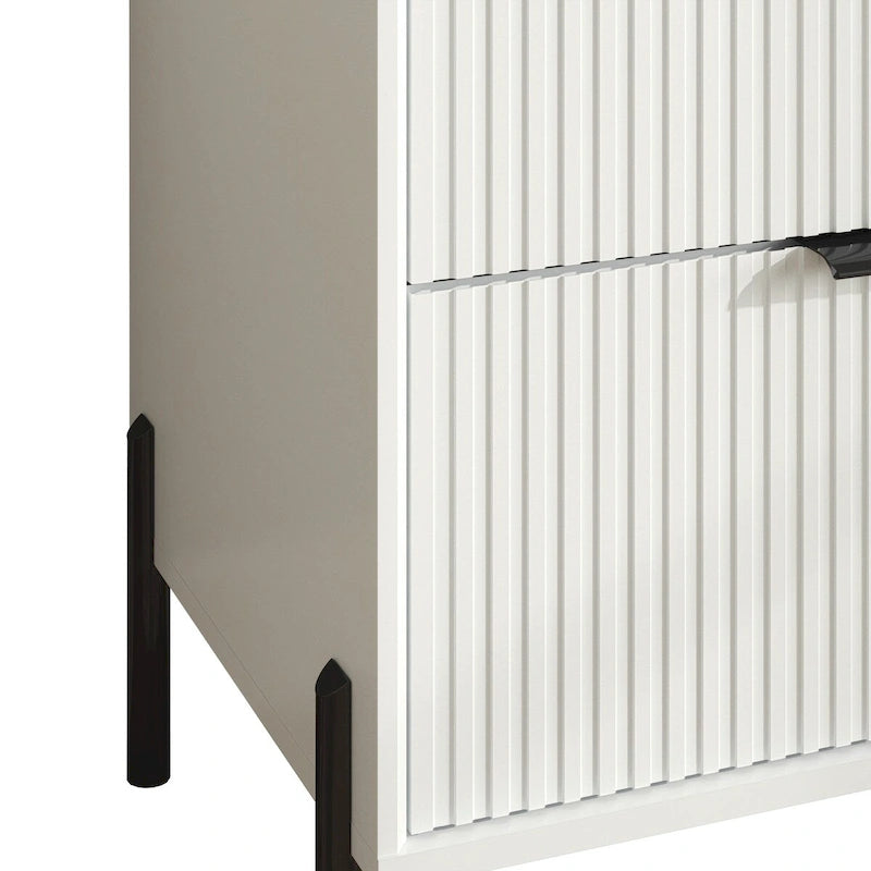Modern 2-Drawer Nightstand Bedside Table End Table Furniture