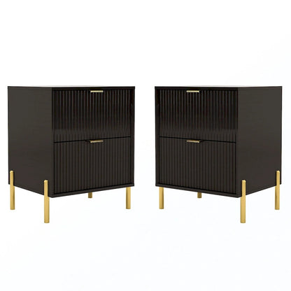 Modern 2-Drawer Nightstand Bedside Table End Table Furniture