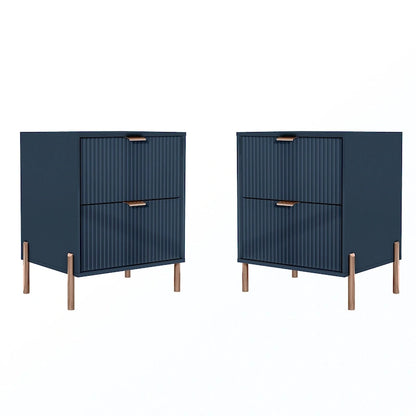 Modern 2-Drawer Nightstand Bedside Table End Table Furniture