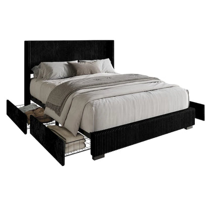 Rochester Full Upholstered Storage Platform Bed