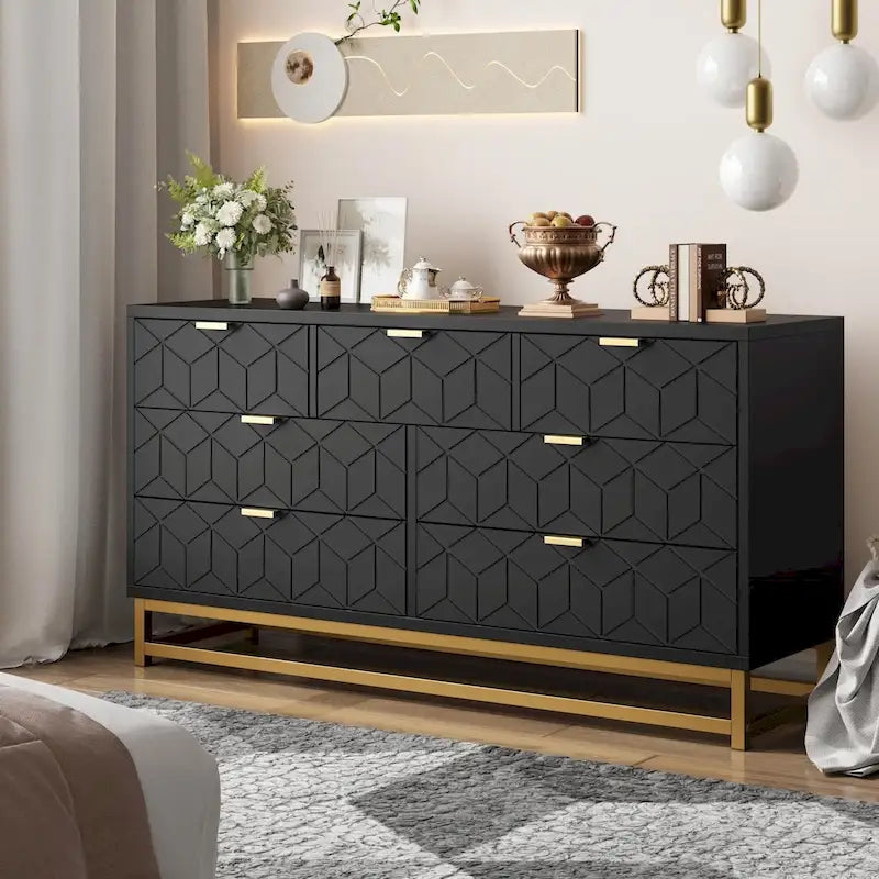 Dresser for Bedroom, 53.5 Large Drawer Dresser Organizer
