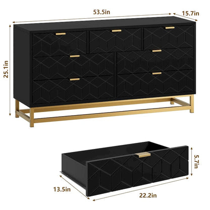 Dresser for Bedroom, 53.5 Large Drawer Dresser Organizer