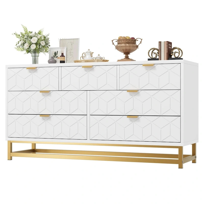 Dresser for Bedroom, 53.5 Large Drawer Dresser Organizer