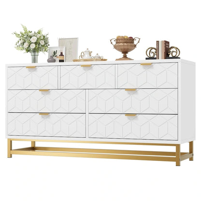 Dresser for Bedroom, 53.5 Large Drawer Dresser Organizer