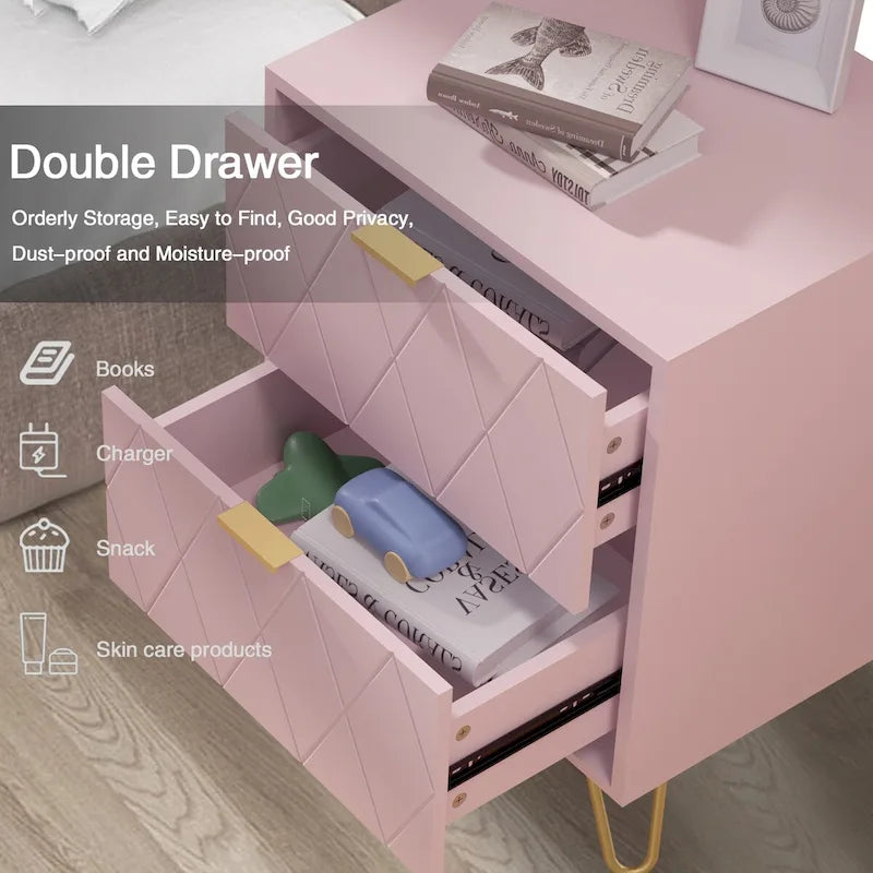 9 Drawer Dresser and Night Stand Sets for Bedroom Set of 2