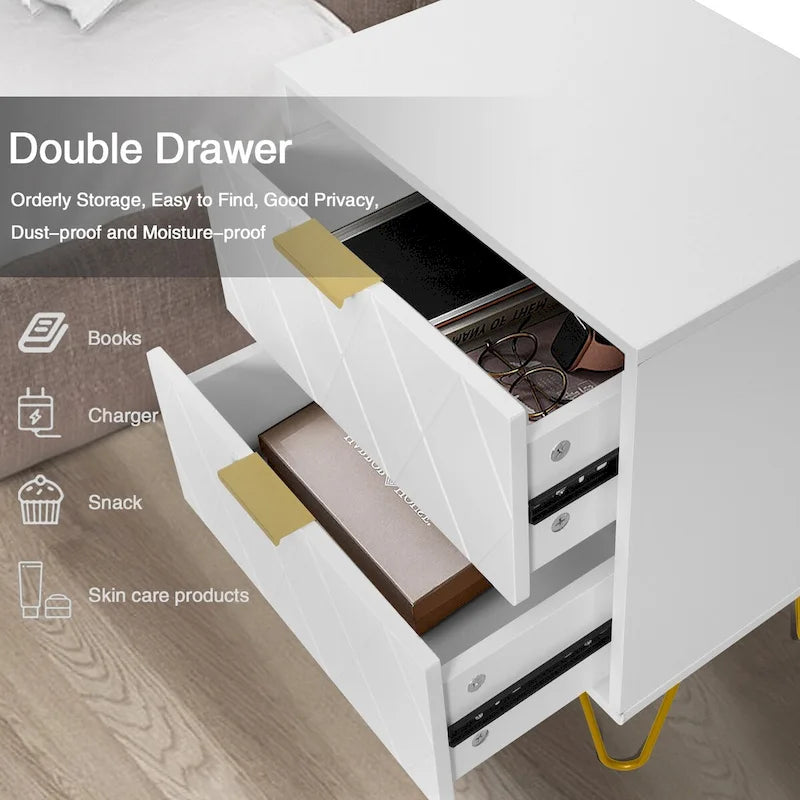 9 Drawer Dresser and Night Stand Sets for Bedroom Set of 2