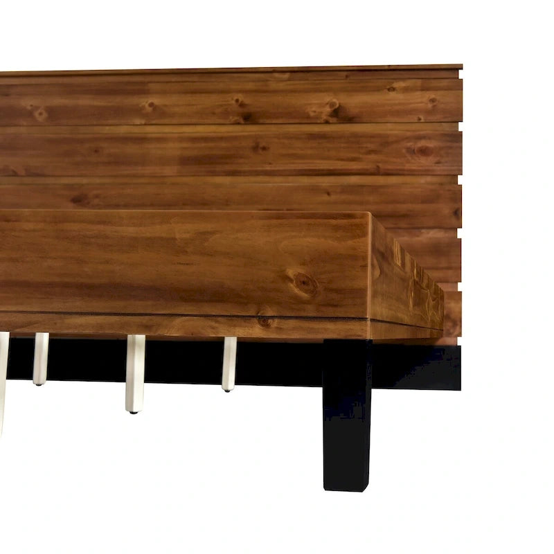 Mid-Century Modern Solid Wood Bed by Harper&Bright Designs
