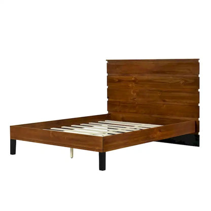 Mid-Century Modern Solid Wood Bed by Harper&Bright Designs