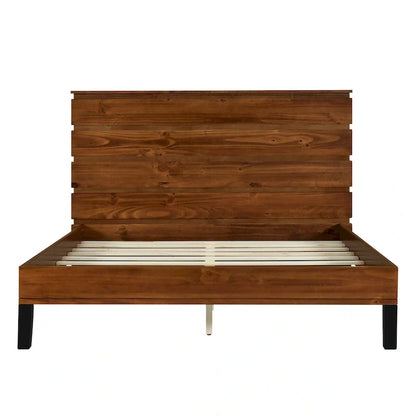 Mid-Century Modern Solid Wood Bed by Harper&Bright Designs