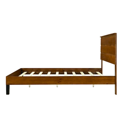 Mid-Century Modern Solid Wood Bed by Harper&Bright Designs