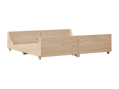 Bed frame without mattress 180x200 cm solid pine wood