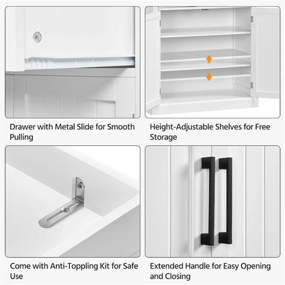 Yaheetech Wooden Kitchen Pantry Storage Cabinet with Doors and Shelves