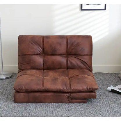 Futons Couch, Upholstered Convertible Folding Futon Sofa Bed for Compact Living Space, Apartment, Dorm,Faux Leather