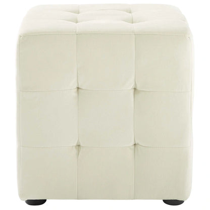 Porch & Den Croeni Velvet Tufted Cube Ottoman
