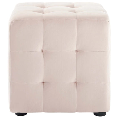 Porch & Den Croeni Velvet Tufted Cube Ottoman