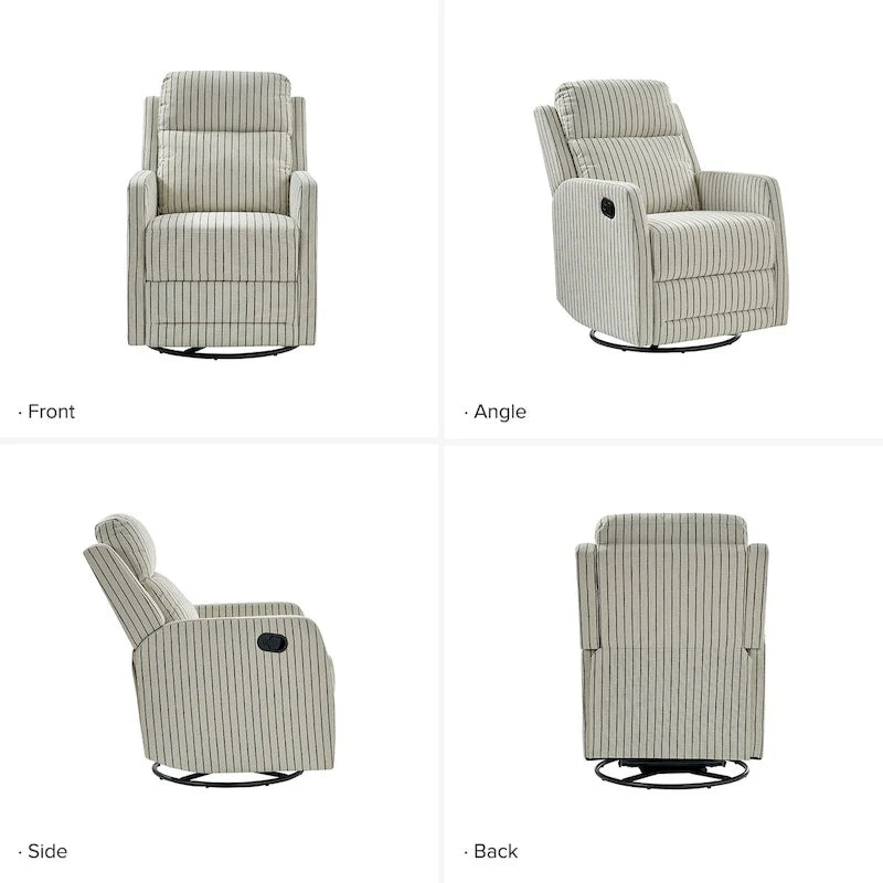 Diana Modern Polyester 360-degree Swivel Rocker Recliner Set of 2 by HULALA HOME