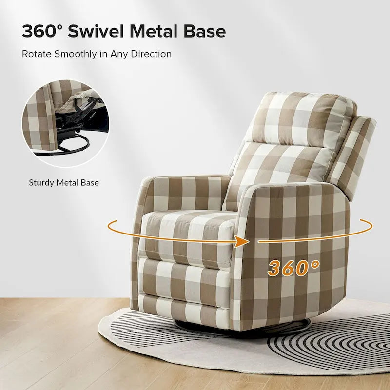 Diano Rocker Diana Modern Polyester 360-degree Swivel Rocker Recliner Set of 2 by H ...