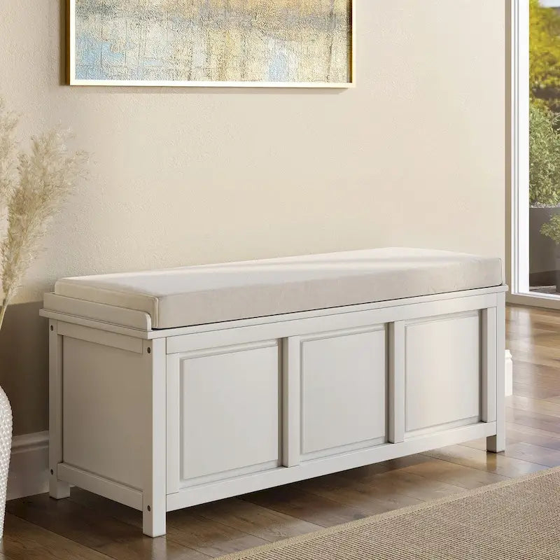 John Louis Home Solid Wood Open Top Storage Bench