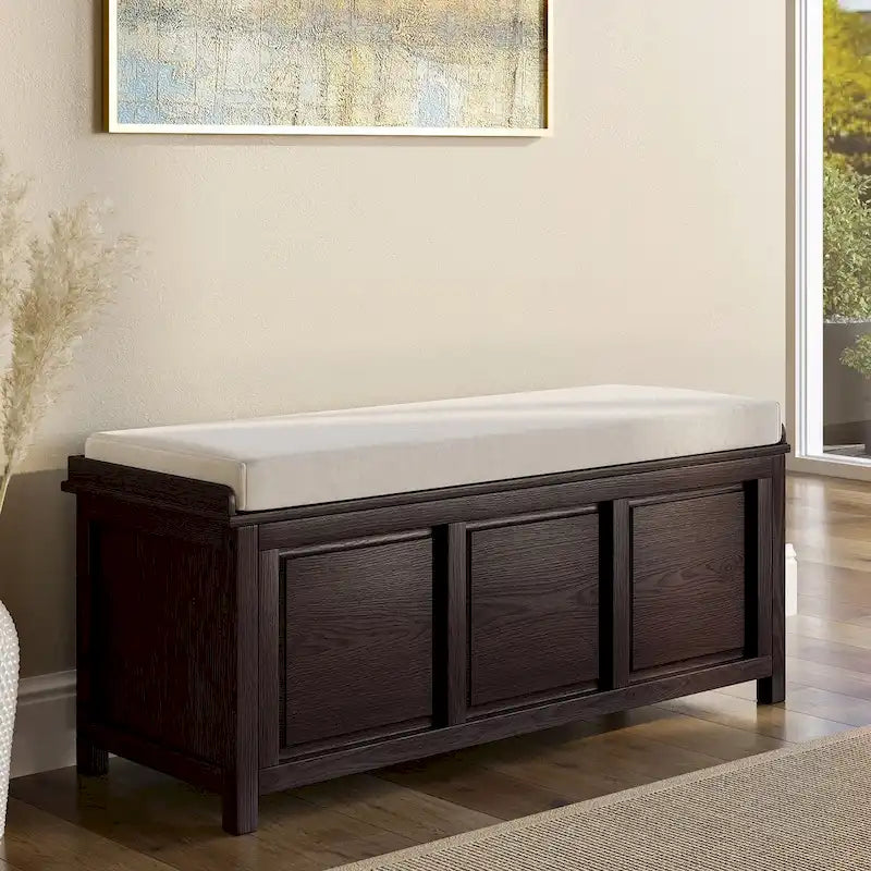 John Louis Home Solid Wood Open Top Storage Bench