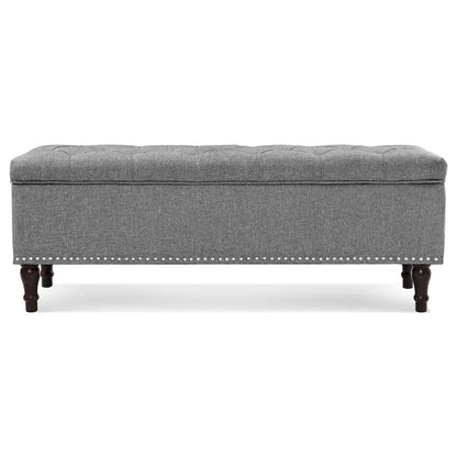 COZYMAN Tufted Storage Bench, Upholstered Ottoman with Storage for Bedroom - 50.8 W X 17.1 D X 18.3 H