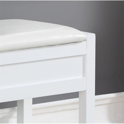 Wood Shoe Storage Bench with Lift-up Seat Cushion