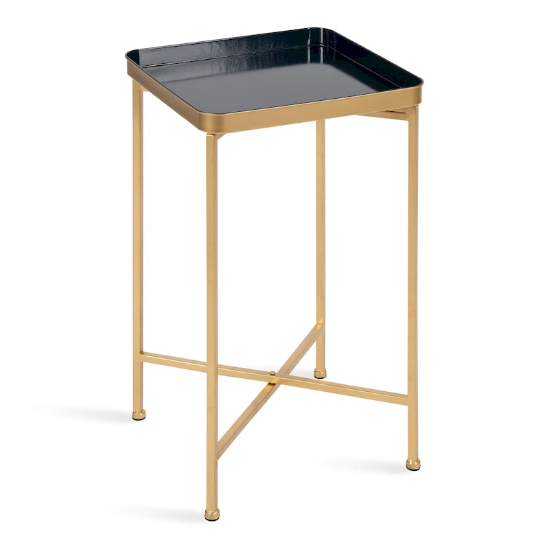 Kate and Laurel Celia Metal Tray Accent Table