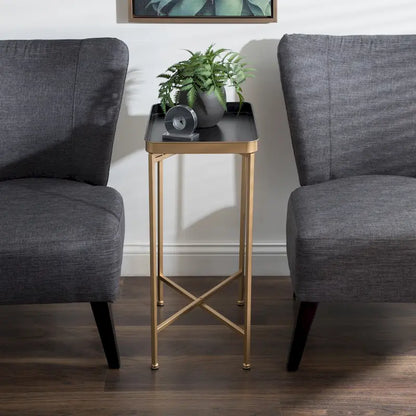 Kate and Laurel Celia Metal Tray Accent Table