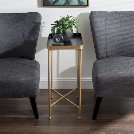 Kate and Laurel Celia Metal Tray Accent Table