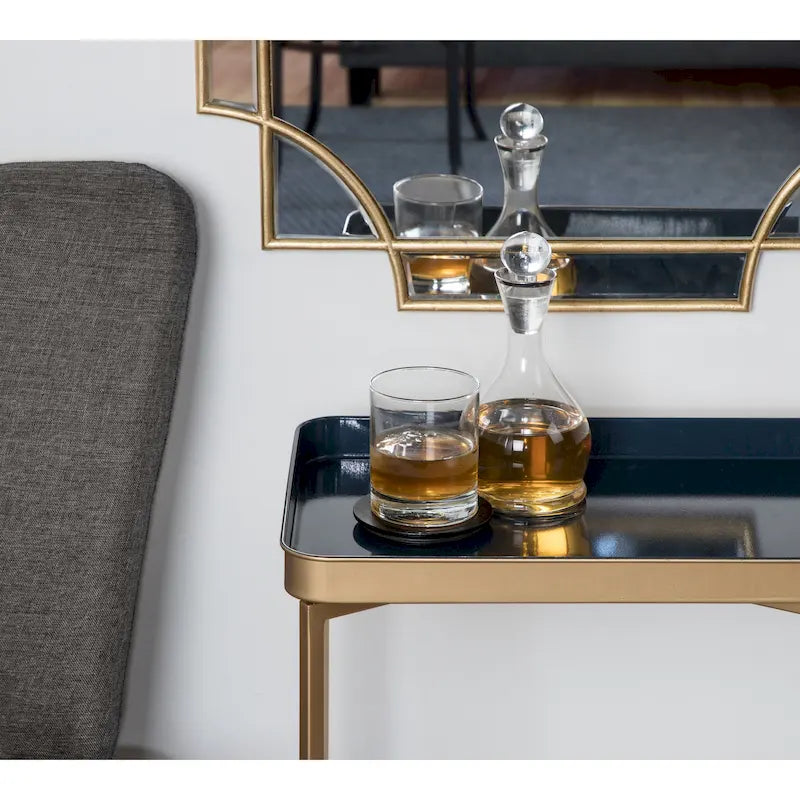 Kate and Laurel Celia Metal Tray Accent Table