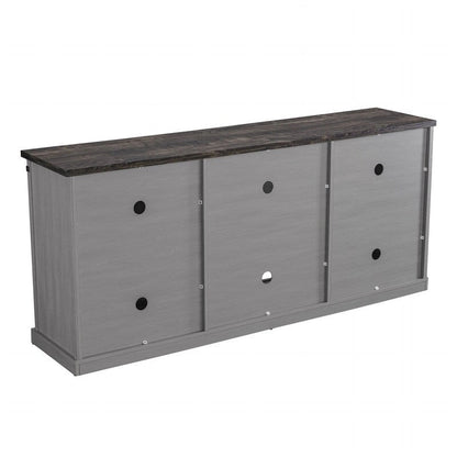 68 inch Rustic Barn Door TV Stand for TVs up to 75 Inches