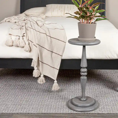 Bishop Pedestal Cocktail Side Table - 12.0L x 12.0W x 25.0H