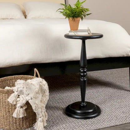 Bishop Pedestal Cocktail Side Table - 12.0L x 12.0W x 25.0H