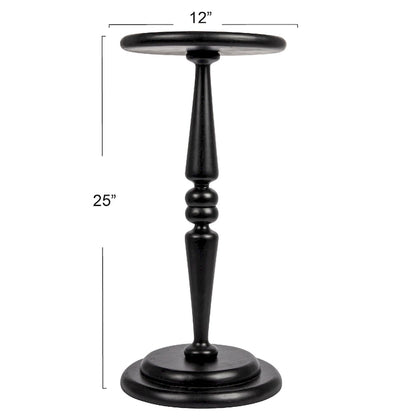 Bishop Pedestal Cocktail Side Table - 12.0L x 12.0W x 25.0H