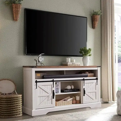 Farmhouse Wood TV Stand, Highboy Entertainment Center, Media Console