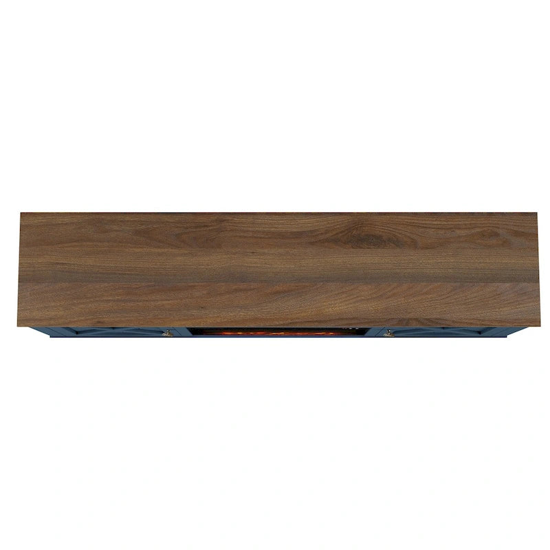 70 Farmhouse TV Stand with Fireplace, Fits up to 75 TV - 70W x 30H x 14.5D