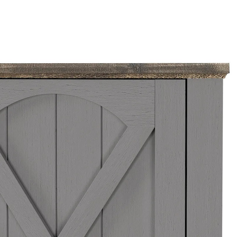 70 Farmhouse TV Stand with Fireplace, Fits up to 75 TV - 70W x 30H x 14.5D