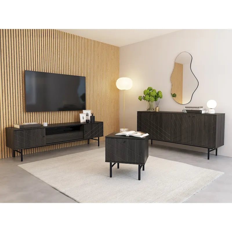 Studio London Amara 70.6 Media Console Oak Effect TV Stand