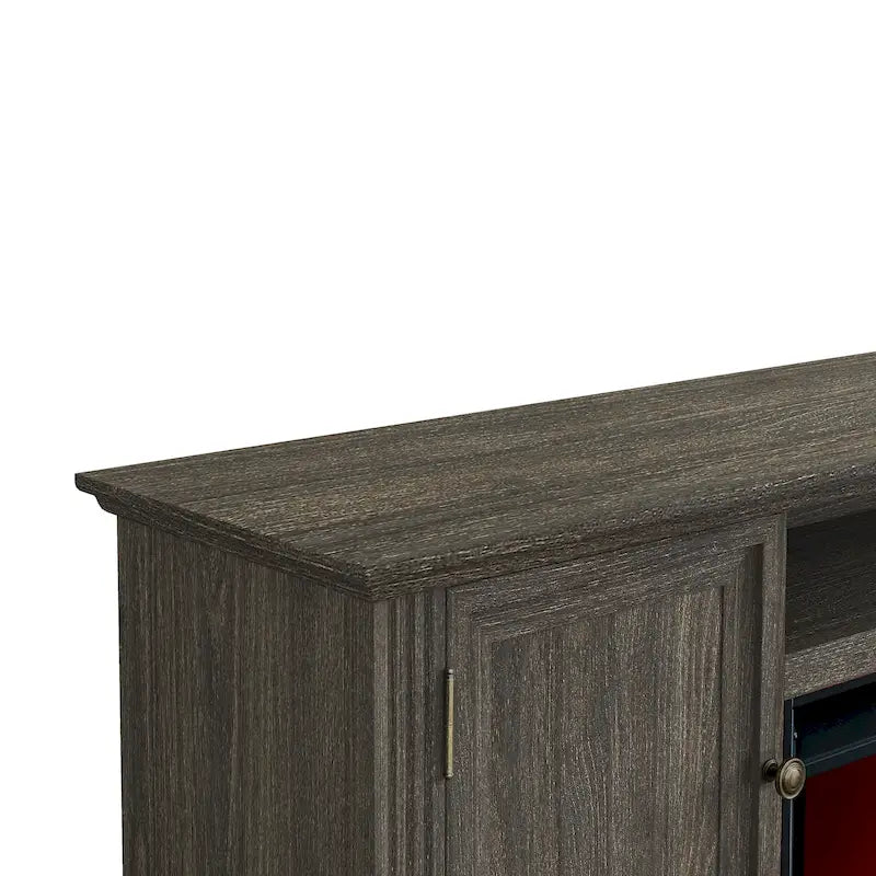 Farmhouse 72 TV Stand with Fireplace - Accommodates up to 75 TV - 73W x 35H x 14D