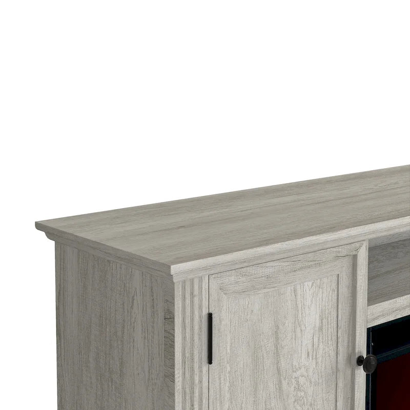 Farmhouse 72 TV Stand with Fireplace - Accommodates up to 75 TV - 73W x 35H x 14D