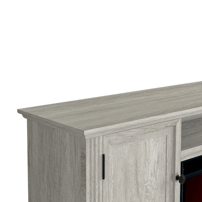Farmhouse 72 TV Stand with Fireplace - Accommodates up to 75 TV - 73W x 35H x 14D