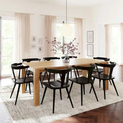 Poly & Bark Enzo Dining Chair - Solid Oak Wood