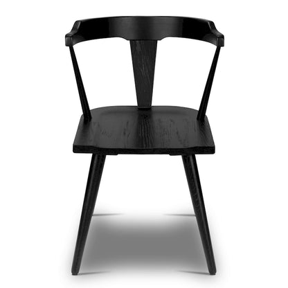 Poly & Bark Enzo Dining Chair - Solid Oak Wood