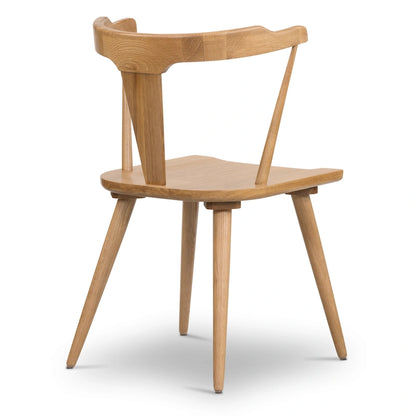 Poly & Bark Enzo Dining Chair - Solid Oak Wood