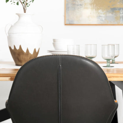 Glitzhome Set of 2/4/6 Mid-Century Modern Faux Leather Accent Dining Chairs