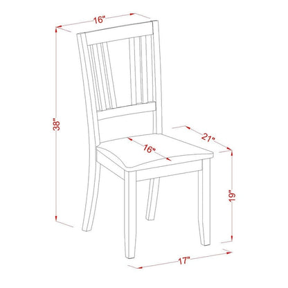 East West Furniture Dining Table Set Contains a Rectangle Dining Table and Dining Chairs with a Bench (Chair Seat Type Options)